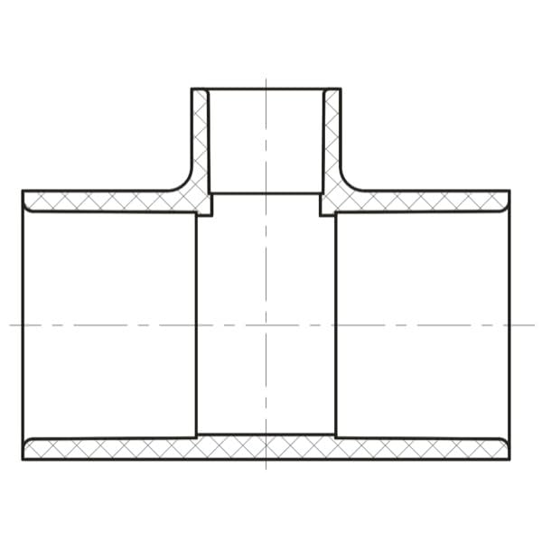 Lesso America 401 Series PVC Pipe Fitting - Reducing Tee - Schedule 40 (White) - 1-1/2Ã1-1/2Ã3/4" (SOC x SOC x SOC) / High-Flow Capacity/Plumbing, Irrigation, Pool, Spa, DIY Projects (401-210)