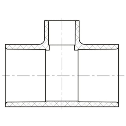 Lesso America 401 Series PVC Pipe Fitting - Reducing Tee - Schedule 40 (White) - 1-1/2Ã1-1/2Ã3/4" (SOC x SOC x SOC) / High-Flow Capacity/Plumbing, Irrigation, Pool, Spa, DIY Projects (401-210)