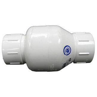Flo Control 2" Slip White PVC Spring Check Valve