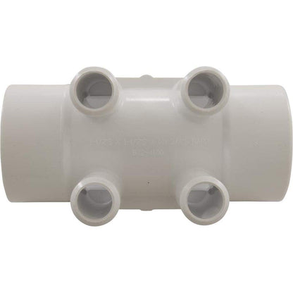 Waterway Plastics Manifold, 3/4" sb, 4 Port, FlowThru, 1-1/2"s x 1-1/2"s