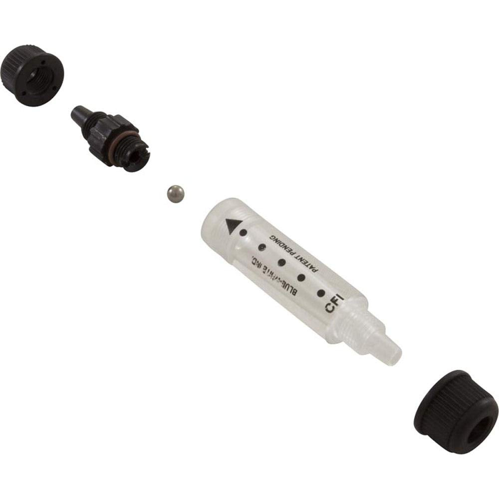 Flow Indicator, Blue-White, for 3/8"od tubing, SS Bobbin