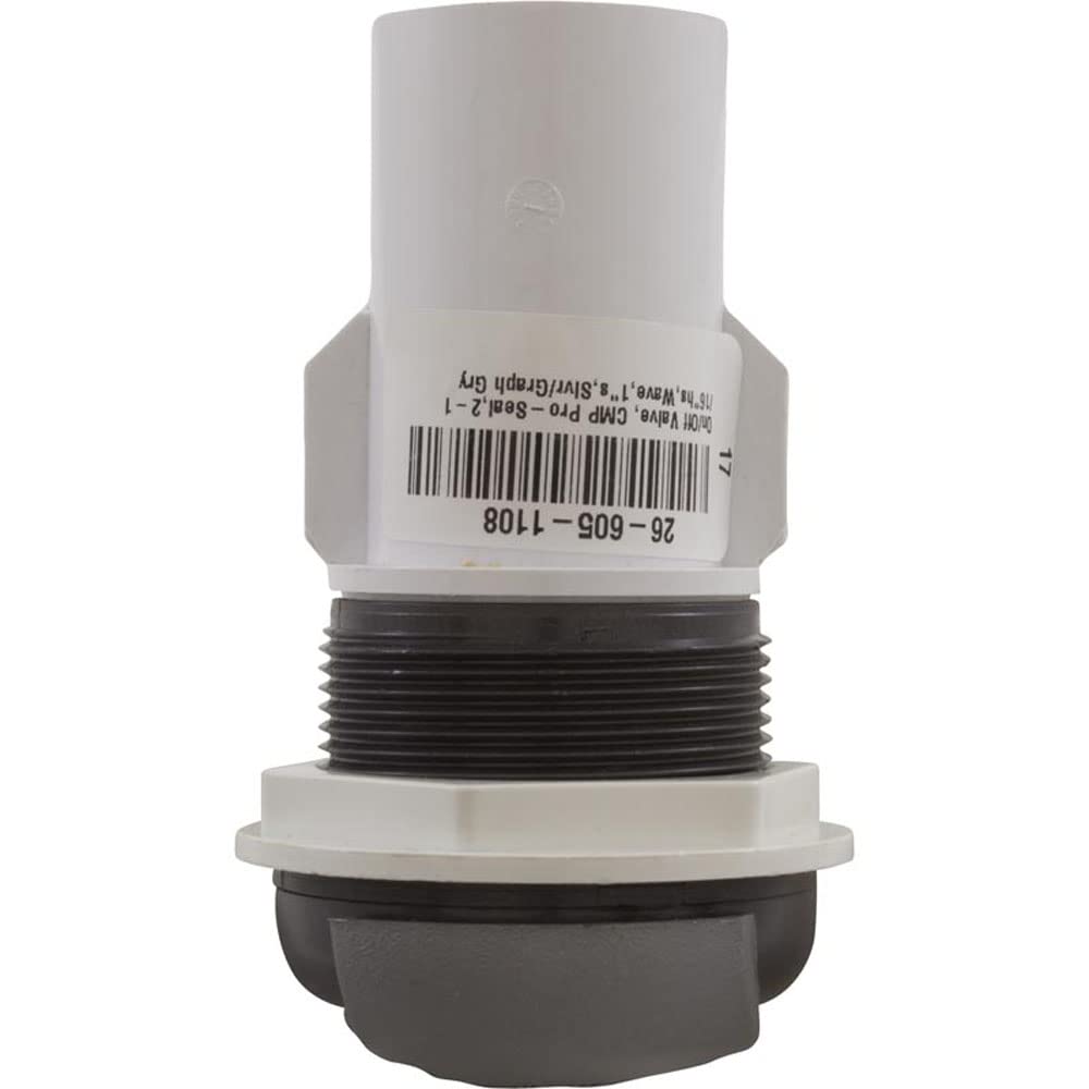 Custom Molded 25036-707-000 On/Off Valve, CMP Pro-Seal, 2-1/16"hs, Wave, 1"s, Slvr/Graph Gry