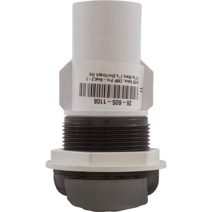 Custom Molded 25036-707-000 On/Off Valve, CMP Pro-Seal, 2-1/16"hs, Wave, 1"s, Slvr/Graph Gry