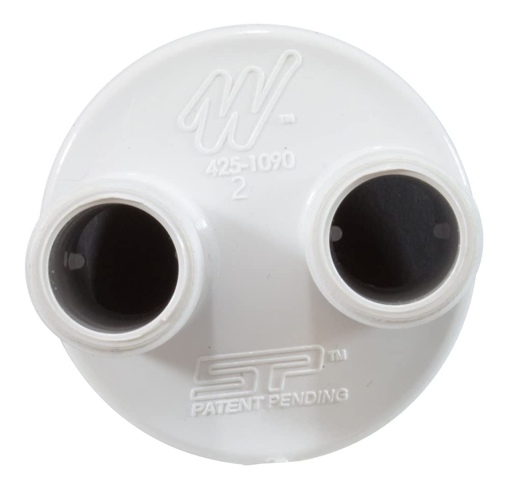 Waterway Plastics Bath Barb Adapter 1.5 Socket X (2) 3/4" Smooth Barb