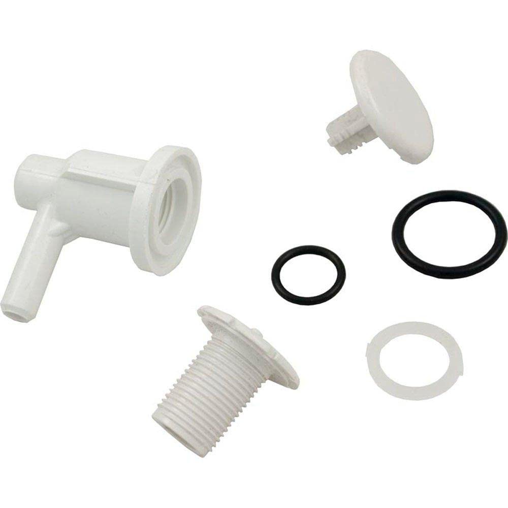 Waterway Plastics 806105118066 Lo-Pro Injector 3/8" Barb Elbow Style White