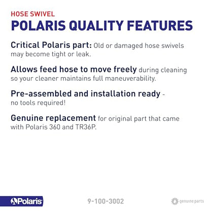 Zodiac 9-100-3002 Hose Swivel Replacement for Polaris 360 Vac-Sweep Pool Cleaner