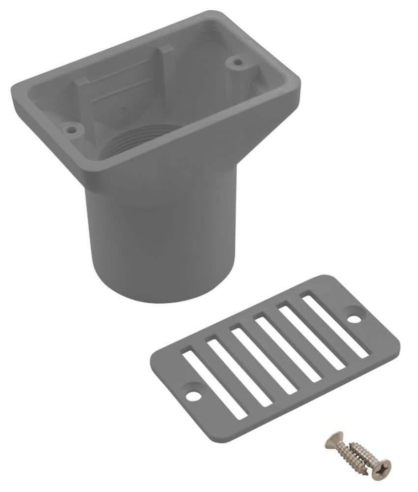 Custom Molded Products 2"X4" Gry Gutter/Deck Drain 25533-001-000