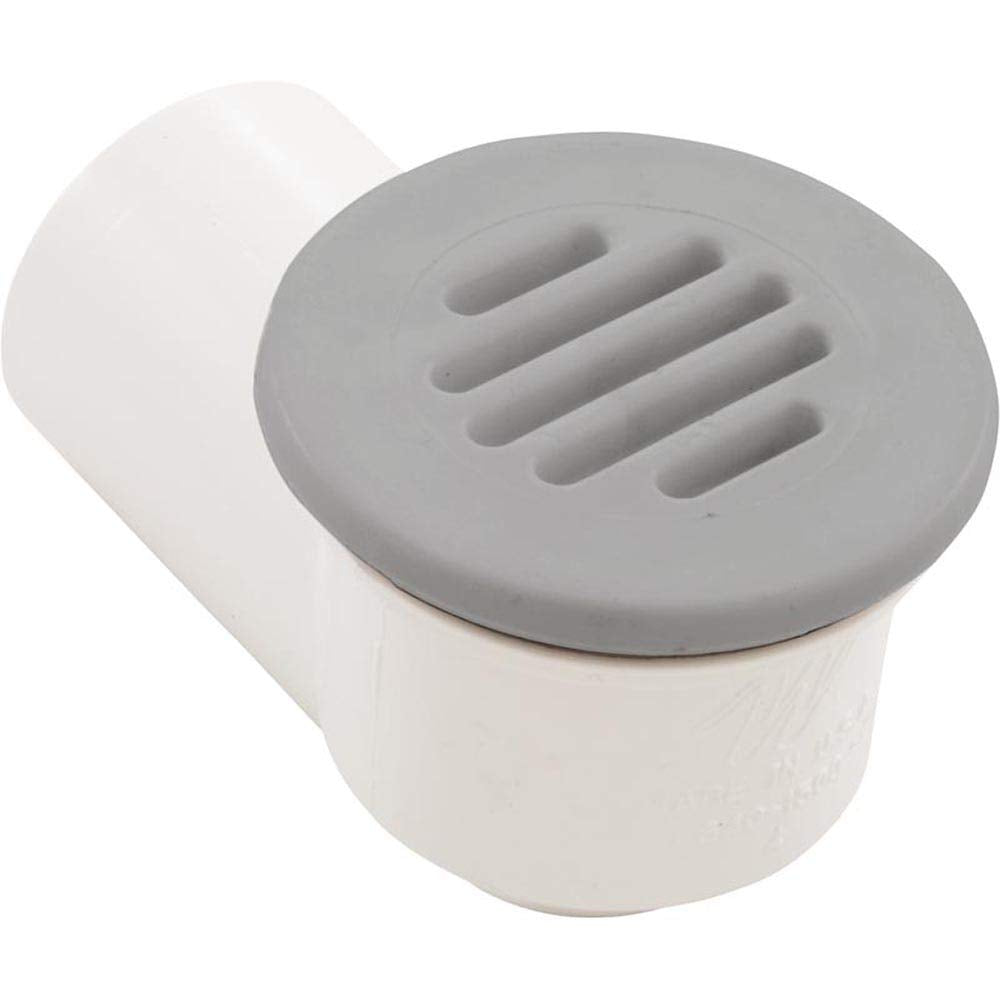 Waterway Plastics Drain Assembly, Low Profile, 3/4" Socket/1" Spg, Gray