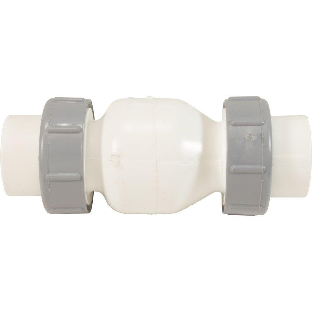Check Valve, Flo Control,Spring,1-1/2"s,1/2lb,True Union,Wht 1700-15