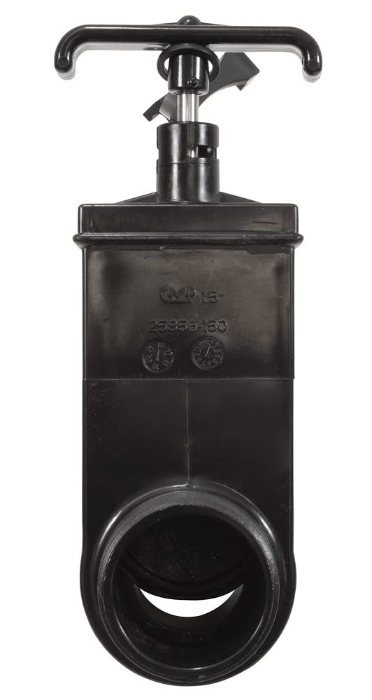 Custom Molded Products CMP Slice Valve, 1.5In Mip X 1.5In Hose Adapter, Black 25856-154-000