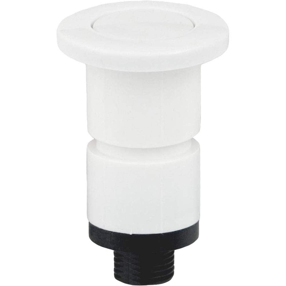 Air Button, Presair, Gunite, 1" hs, 1-1/2"fd, White