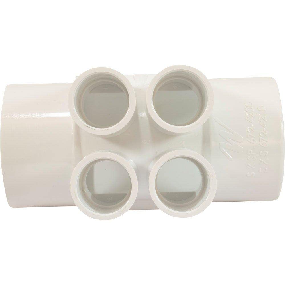 Waterway Plastics Manifold 2" S X 2" S X (4) 3/4" Slip Ports