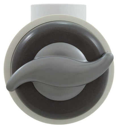 Custom Molded 25031-107-000 Diverter Valve 2-1/16" Hs 1"S S-Handle Gray/Silver