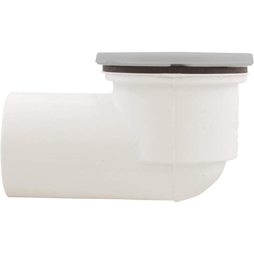 Waterway Plastics Drain Assembly, Low Profile, 3/4" Socket/1" Spg, Gray