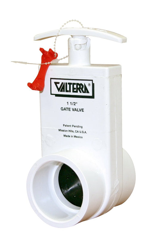 Valterra 2102X 45 PSI Unibody 1.5" Slip x Spigot Pool & Spa PVC Gate Valve