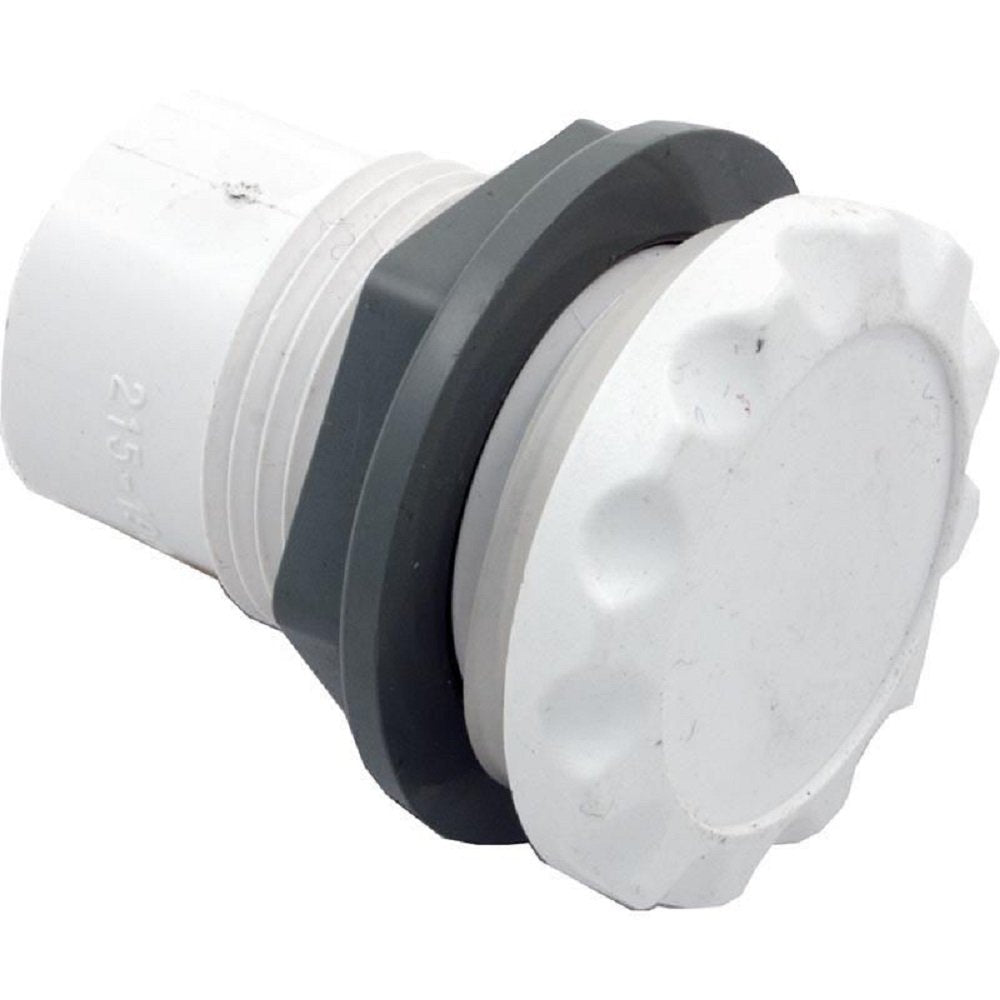 Waterway 660-3100 0.5" Straight Nut Scalloped Spa Air Control - White