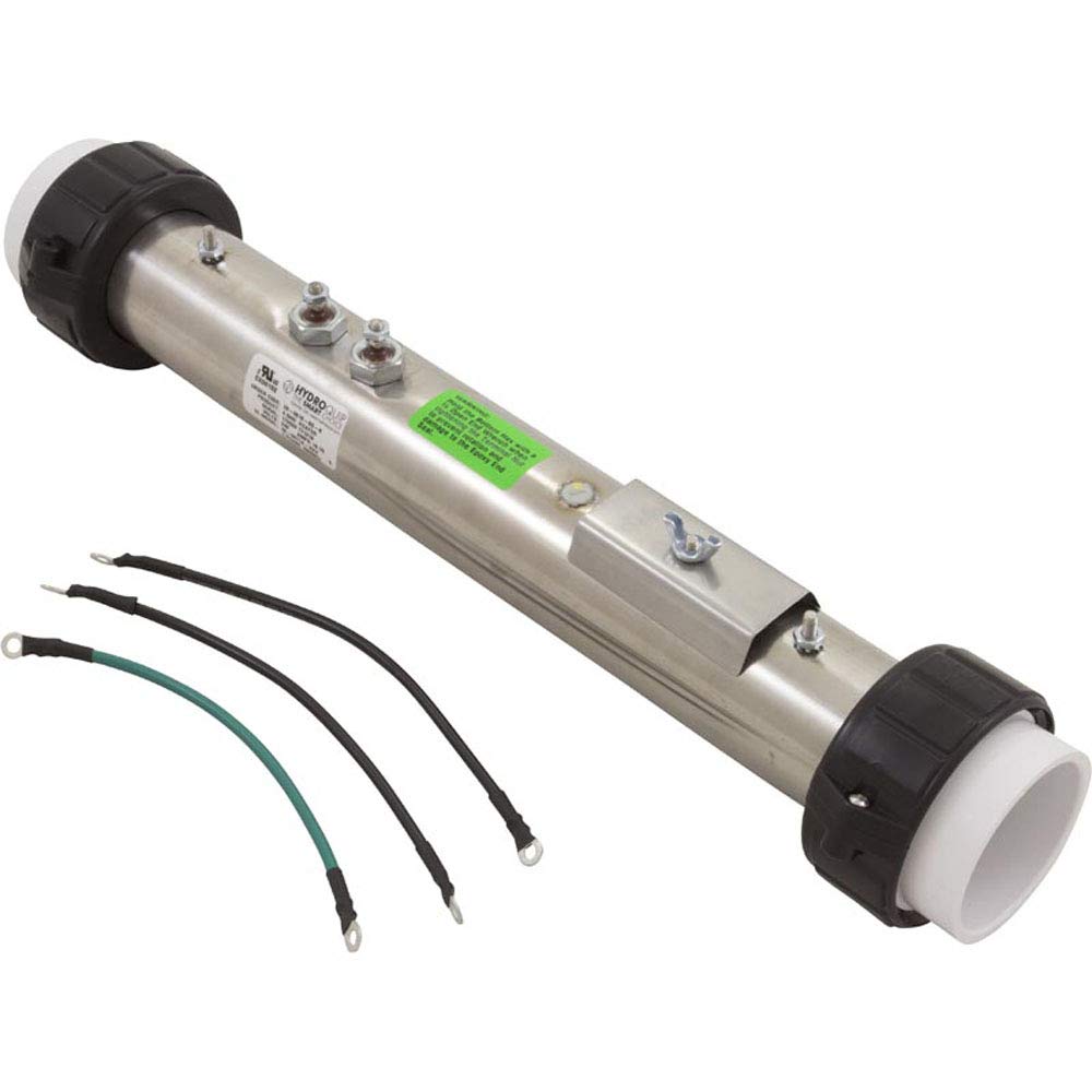 Hydro-Quip Heater, FloThru, Vita Repl,15" x 2", 230v,4.5kW, w/tap, Gen2 26-0010-6S-K