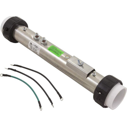 Hydro-Quip Heater, FloThru, Vita Repl,15" x 2", 230v,4.5kW, w/tap, Gen2 26-0010-6S-K