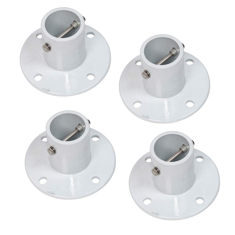 S.R. Smith 75-209-5866 Aluminum Deck-Mounted Anchor Flange Kit for Pools, White