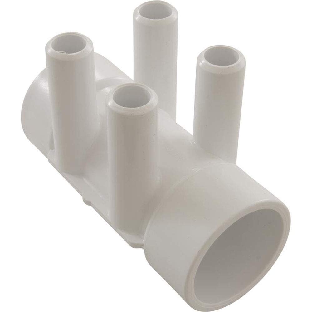 Waterway Plastics Manifold, 3/4" sb, 4 Port, FlowThru, 1-1/2"s x 1-1/2"s