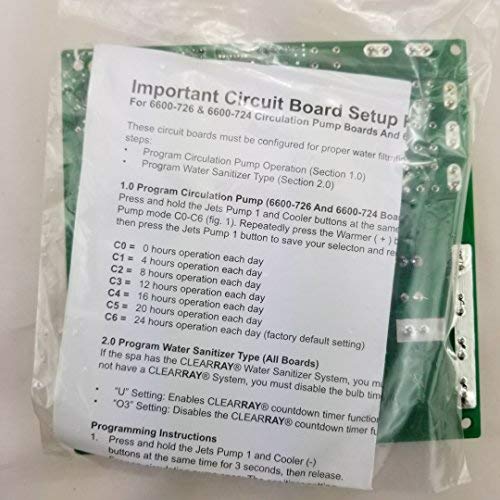 Sundance Spas Printed Circuit Board: 1-Pump Led No-Circ 2002+ Lx-10 Sweetwater