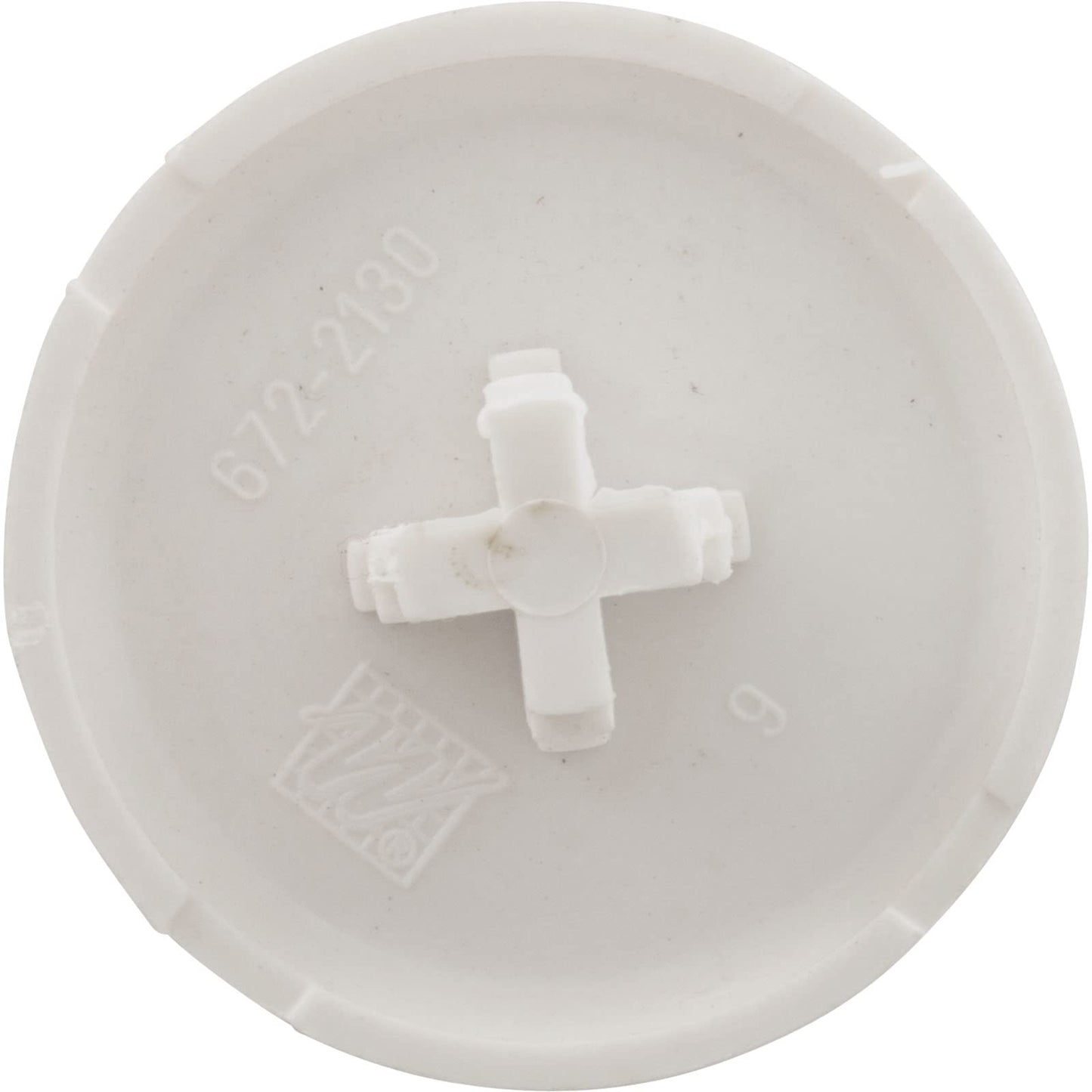 Waterway Air Injector Cap, Low Profile, 1-3/4" fd, White #672-2130