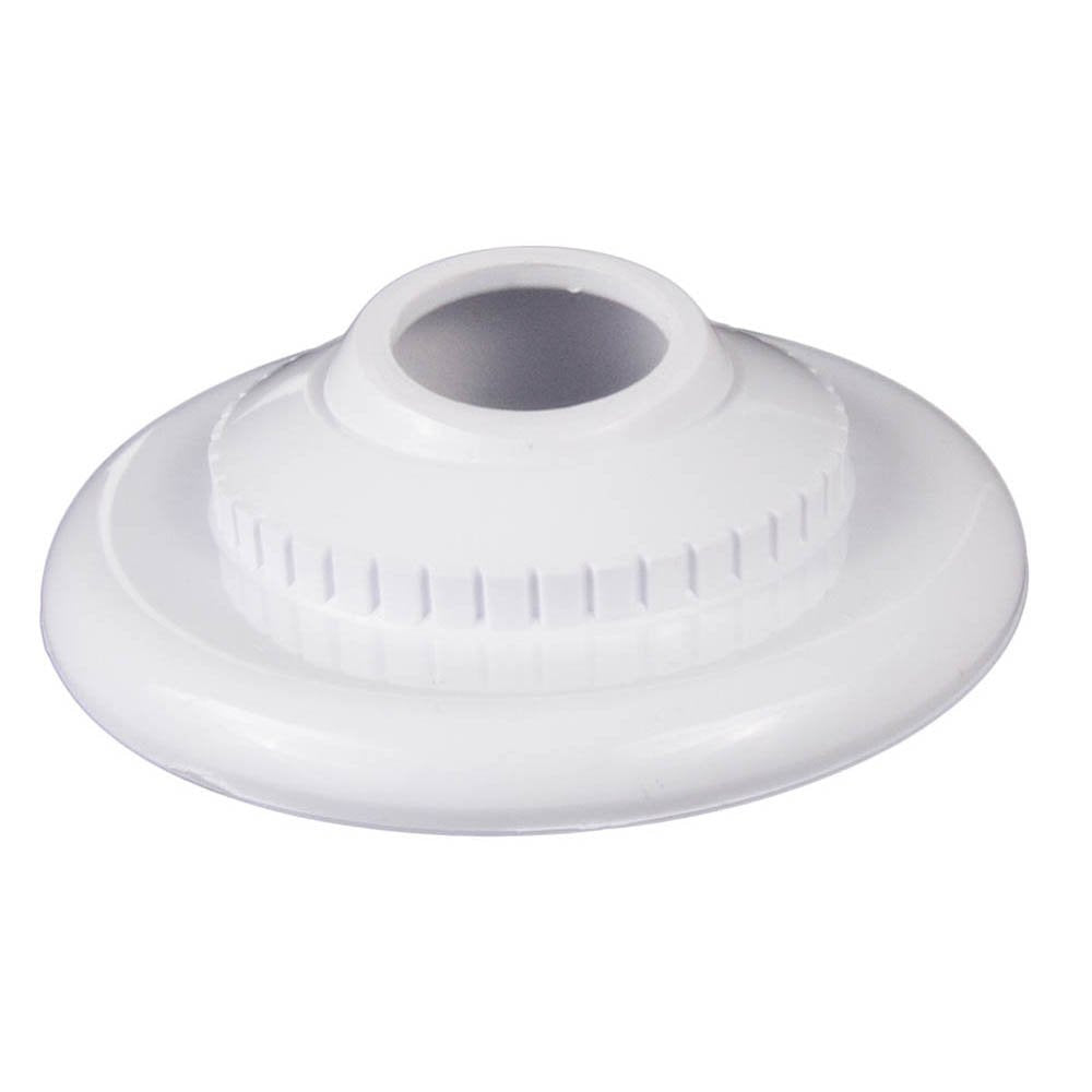 Custom 25553-400-000 1.5" MIP 1" Opening Outlet - White w/Flange