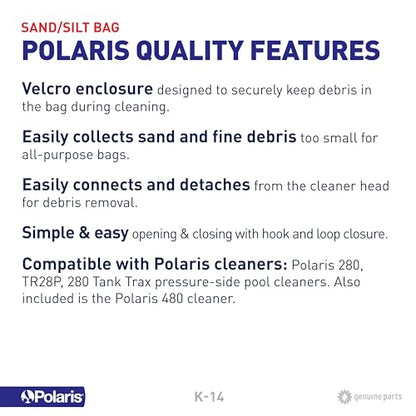 Polaris Zodiac K14 Sand and Silt Bag Replacement