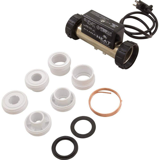 Hydro-Quip Pure Heat 1-1/2in. Universal in-Line Compact 650W Whirlpool Bath Heater PH101-65UP