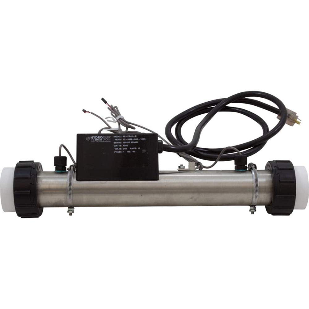 Hydro Quip Heater, FloThru, PS-B Series M7, 15"x 2", 230v, 4kW, 60" Cord