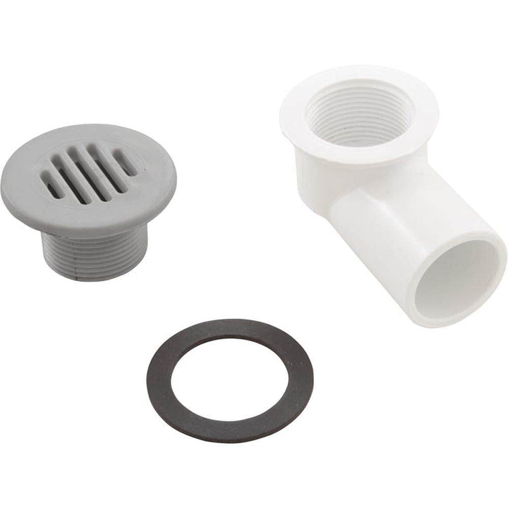 Waterway Plastics Drain Assembly, Low Profile, 3/4" Socket/1" Spg, Gray