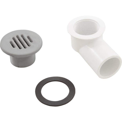 Waterway Plastics Drain Assembly, Low Profile, 3/4" Socket/1" Spg, Gray