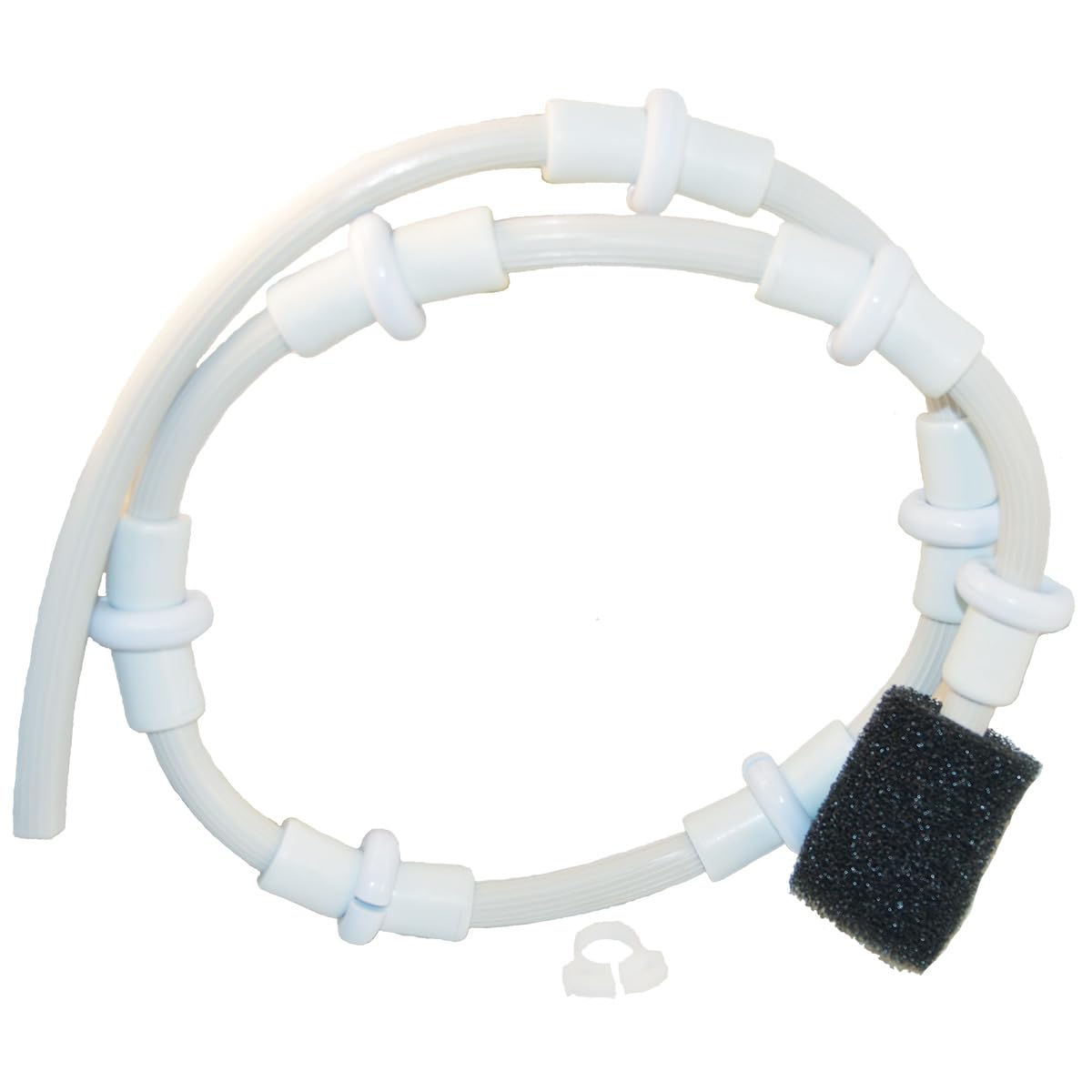 Custom 25563-005-000 4' Sweep Hose w/End Scrub for Pool Cleaner - White