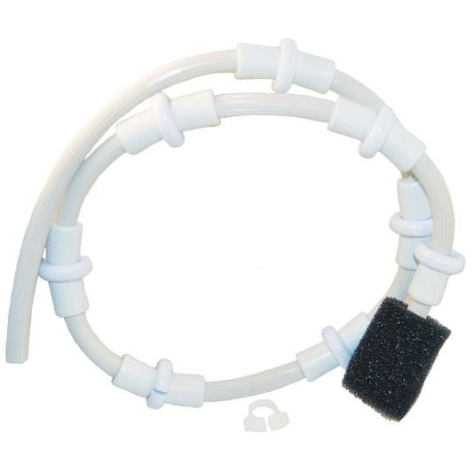Custom 25563-005-000 4' Sweep Hose w/End Scrub for Pool Cleaner - White