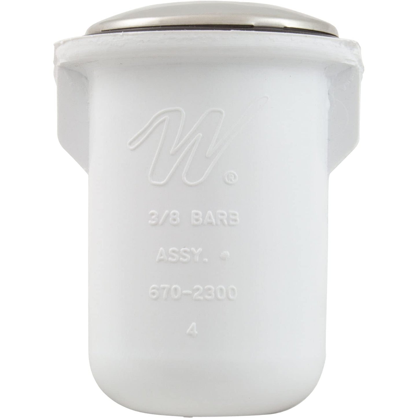 Waterway Top-Flo Air Injector 3/8in. Barbed Ell - SS Escutcheon 670-2350