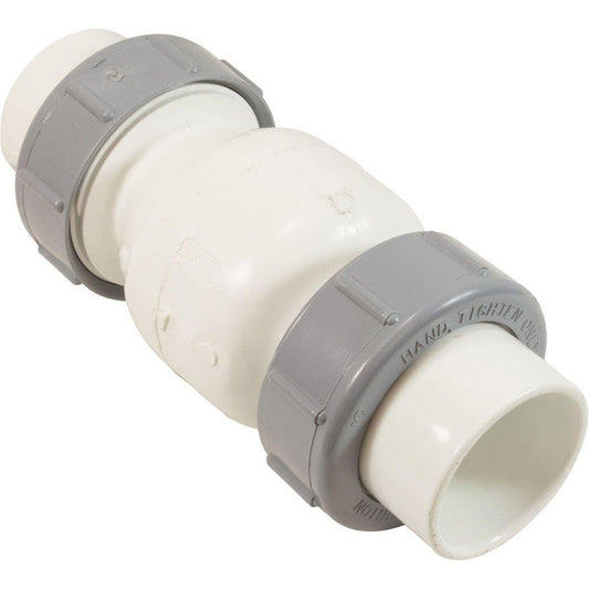 Check Valve, Flo Control,Spring,1-1/2"s,1/2lb,True Union,Wht 1700-15