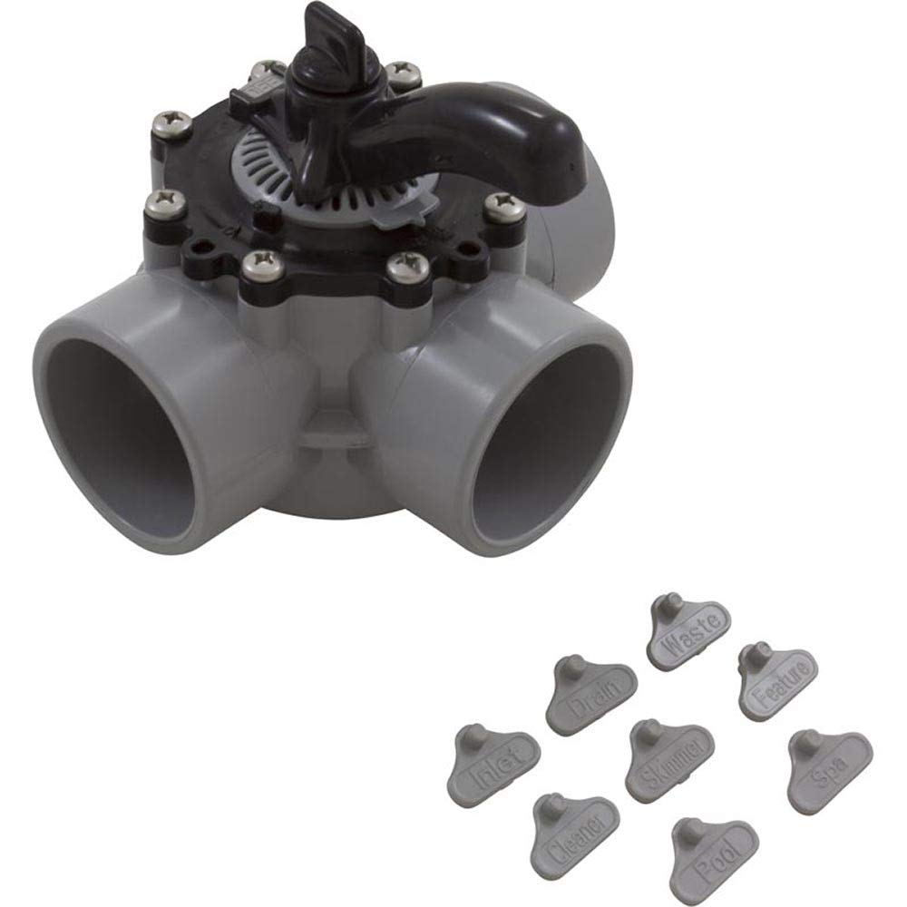 Custom Molded Products CMP Diverter Valve, 2In S X 2.5In Sp, 3-Way, Gray 25933-201-000