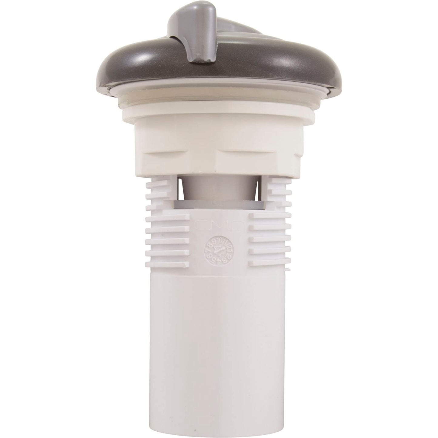 Custom Molded Products 25093-107-000 Air Control, S Handle, 1" Slip, Graphite Gray, 2-3/4" Cap