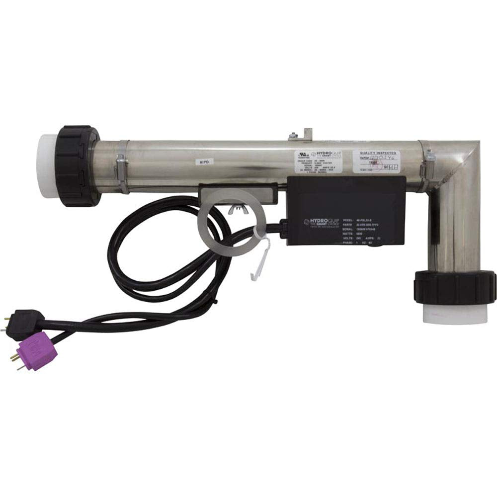 Hydro Quip Heater, L Shape, HQ PS Elec, 230v, 5.5kW, w/Short Cord, Slide