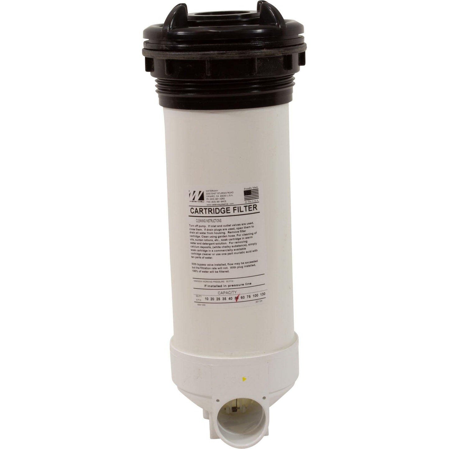 Waterway Low Pro Dyna-Flo 2" Skct -50Sq Ft Black 510-6551