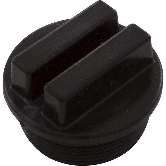 Waterway Plastics Universal Plug 1 1/2" Mpt W/O Ring Groove - Black