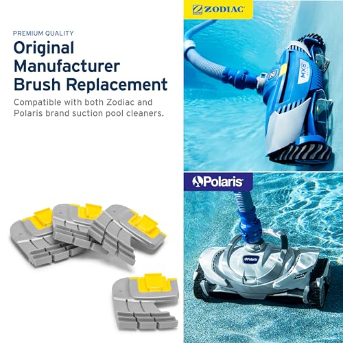 Zodiac Genuine Parts Cyclonic Srubbing Brushes R0714400, 4-Pack, Replace Dirty or Worn Brushes for Zodiac MX6, MX6 Elite, MX8, and MX8 Elite, Also Polaris MAXX, Atlas, and Atlas XT
