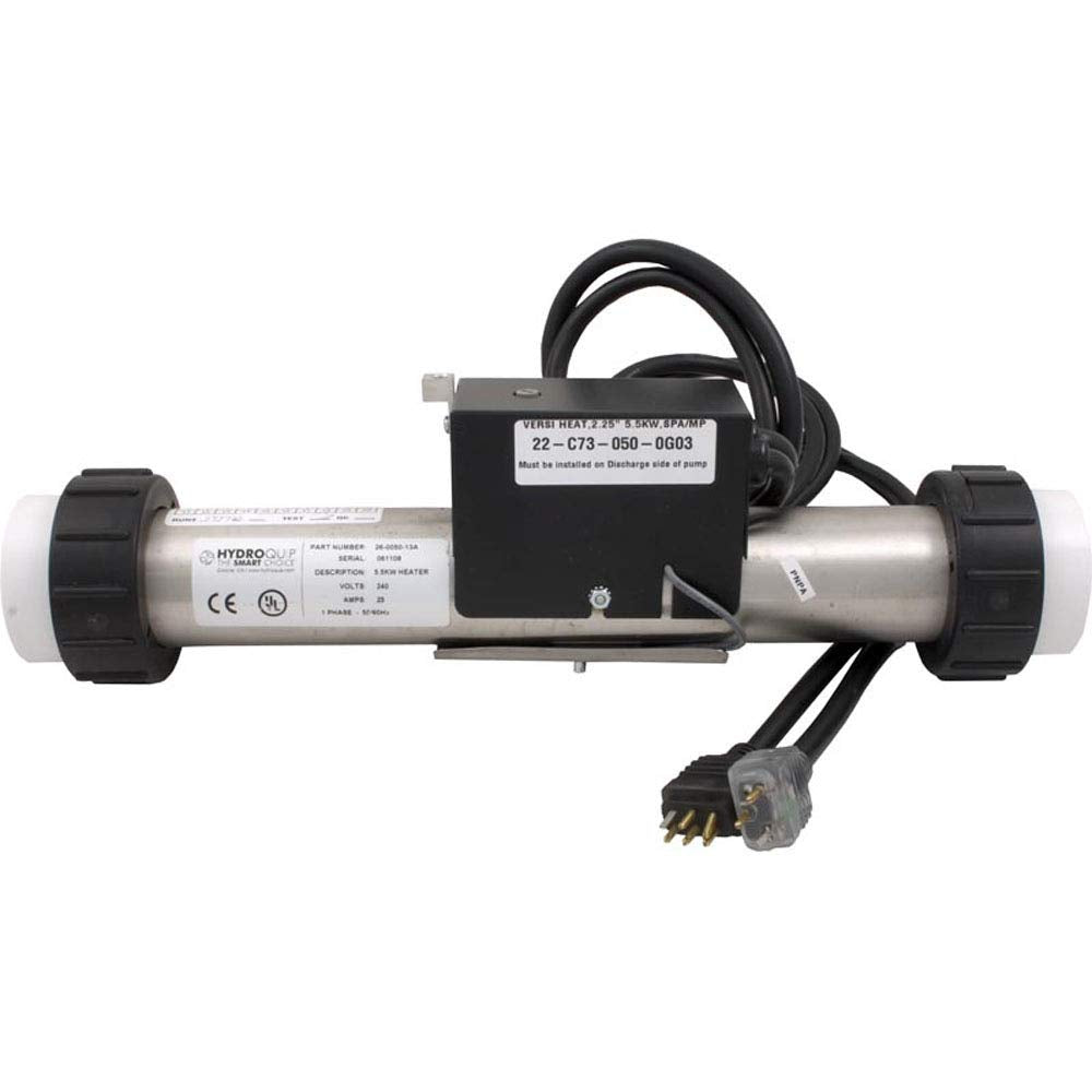 Hydro Quip Heater, VersiHeat, HQ Elec CS9408, 13" x 2", 230v, 5.5kW