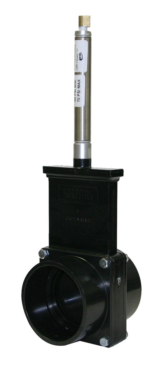 Valterra 9301 ABS Gate Valve, Black, 3" Slip, Metal Air Cylinder