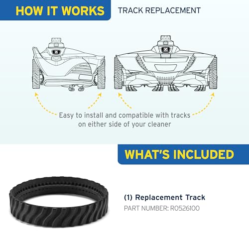 Zodiac Genuine Parts Track Replacement R0526100, Maintains Optimal Traction for Zodiac Suction Cleaners MX6, MX6 Elite, MX8, MX8 Elite