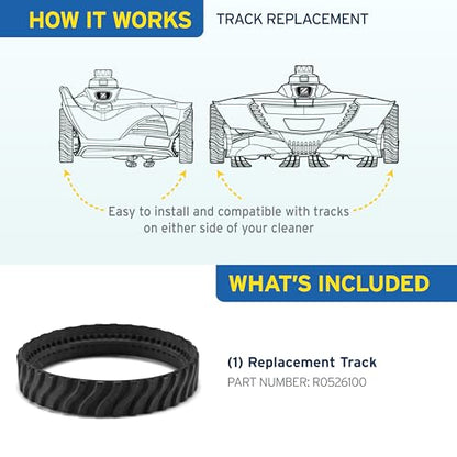 Zodiac Genuine Parts Track Replacement R0526100, Maintains Optimal Traction for Zodiac Suction Cleaners MX6, MX6 Elite, MX8, MX8 Elite