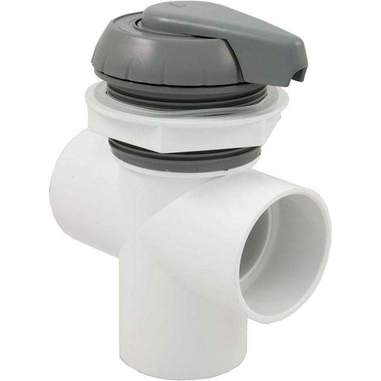 Waterway Plastics 600-3067 2" Notched Top Access 3-Port Diverter Valve, Gray