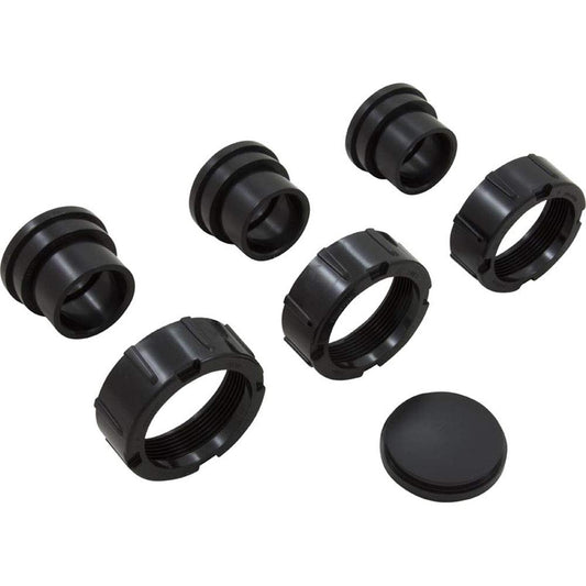 Zodiac R0462600 50-mm Tailpiece, Cap and Union Nut Set Replacement for Zodiac Jandy CS Series Cartridge Pool and Spa Filters, Set of 3