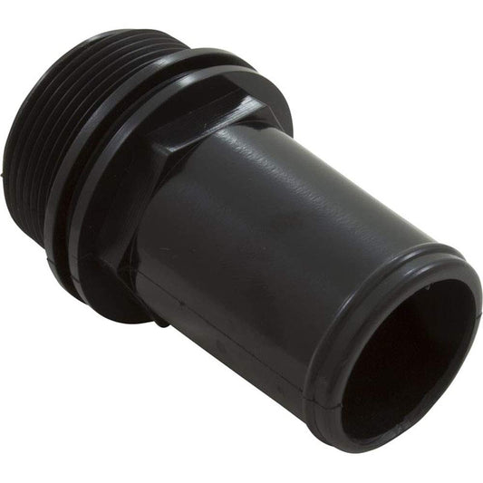 Waterway Plastics Hose Adapter, WW, 1-1/2"mpt x 1-1/2"Hose, Male Smooth, Blk