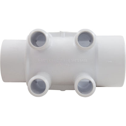 Waterway Plastics 806105119704 1.5" Sx1.5 Spg (4) 3/4" Barb (All Point Up) Manifold
